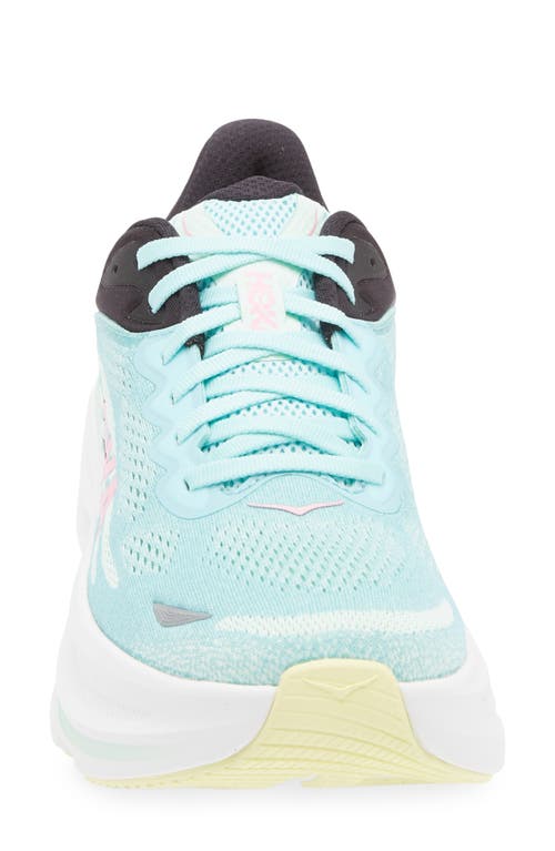 Hoka Bondi 9 Running Shoe In Blue Spark/mint Fluorite