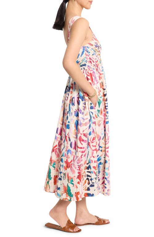 Nic + Zoe Nic+zoe Sarah Color Wash Stretch Cotton Midi Sundress