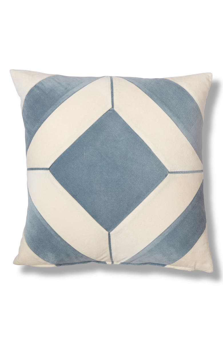 ROSELLI TRADING COMPANY Diamond Blue Throw Pillow, Main, color, Blue
