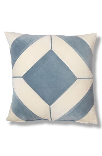 Roselli Trading Company Diamond Blue Throw Pillow In Blue