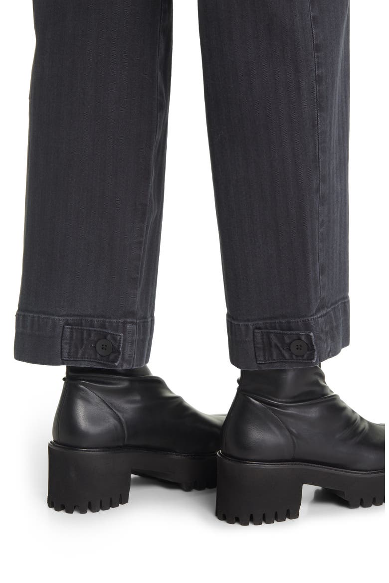 Knoxx High Waist Cargo Straight Leg Jeans, Alternate, color, SULFUR BLACK