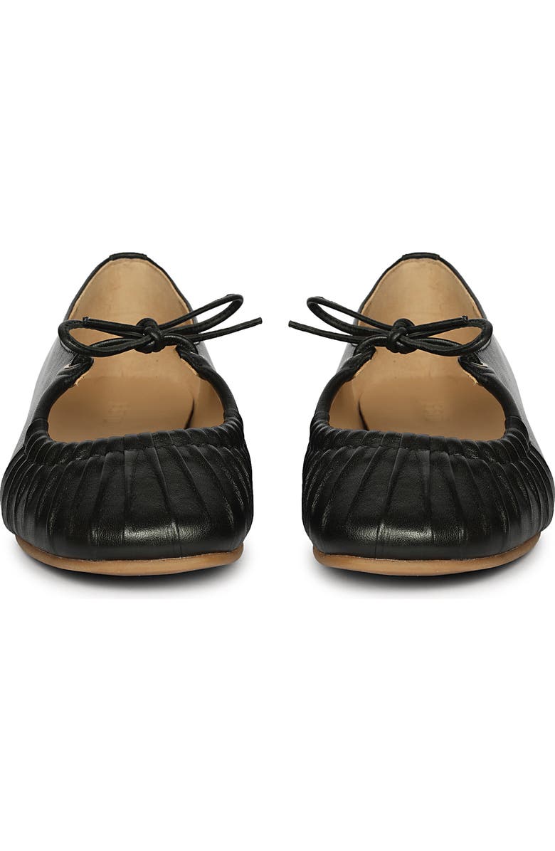 Jelavu Ellie Tied Bow Ruched Ballerina, Alternate, color, Black
