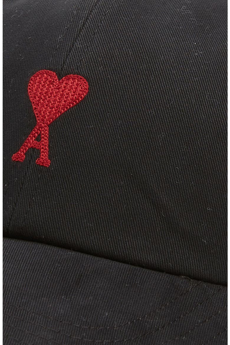Ami de Coeur Embroidered Baseball Cap, Alternate, color, 001 BLACK