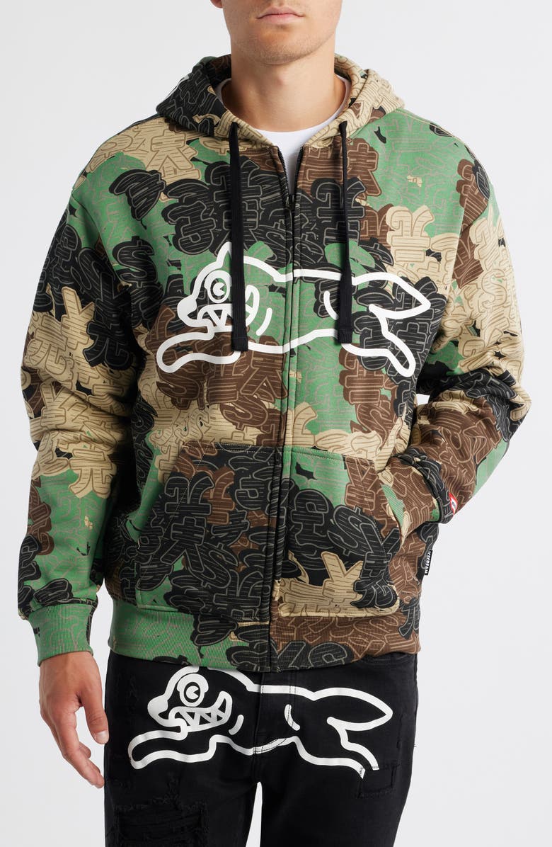 ICECREAM Camouflage Soft Shell Zip Hoodie, Alternate, color, Camo