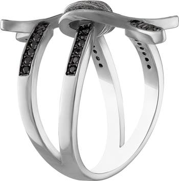 Sterling Silver Black Spinel Ring
