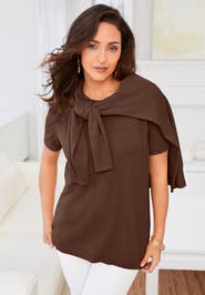 Jessica London Fine Gauge Crewneck Shell