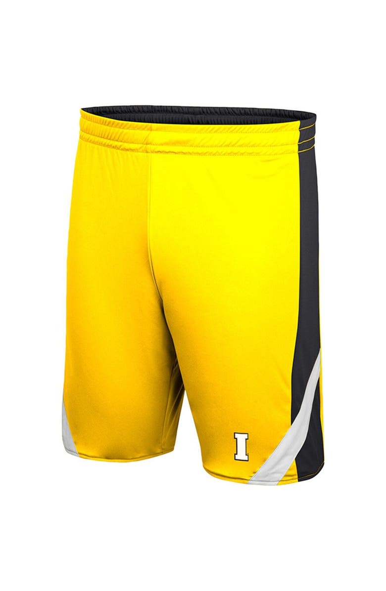 COLOSSEUM Men's Colosseum Black/Gold Iowa Hawkeyes Am I Wrong Reversible Shorts, Alternate, color, 