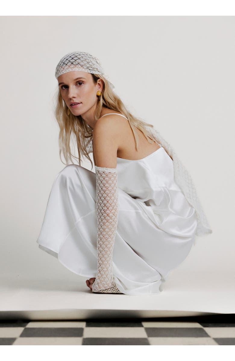 Alas Boho Veil, Alternate, color, Off White