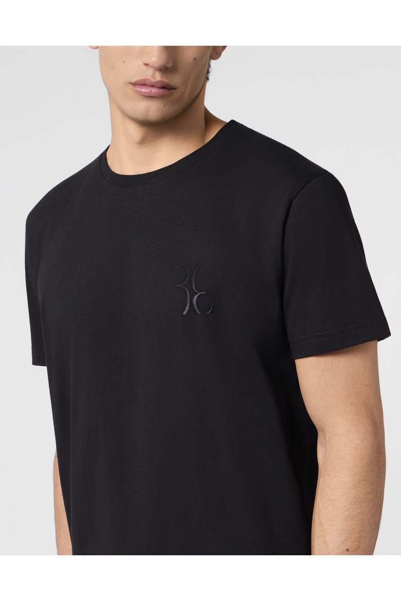 Round Neck T-Shirt Baroque Men, Alternate, color, black