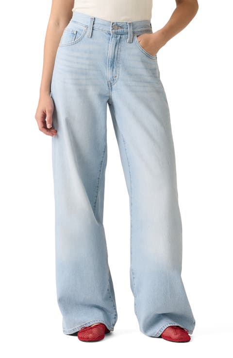 Cinch High Waist Baggy Wide Leg Jeans