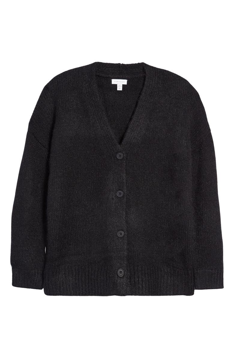 Topshop V-Neck Midi Cardigan, Alternate, color, 