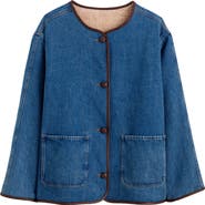 Madewell Denim & Faux Shearling Reversible Jacket