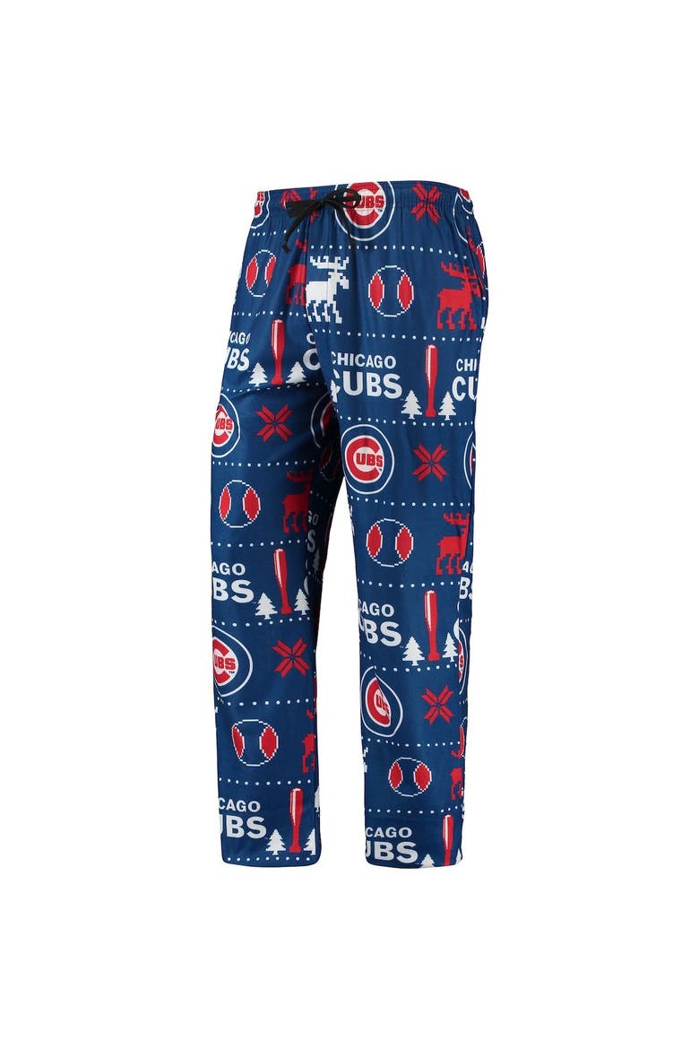 Men's FOCO Royal Chicago Cubs Ugly Pajama Sleep Set, Alternate, color, Royal