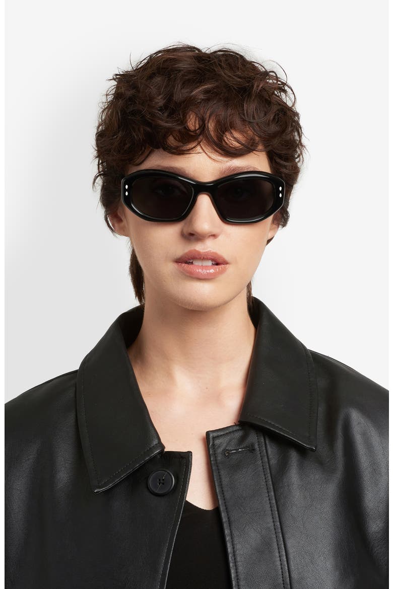 55mm Cat Eye Sunglasses, Alternate, color, BLACK/ GREY