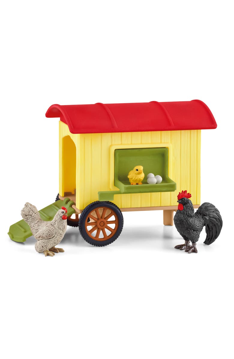 Schleich Farm World, Mobile Chicken Coop 12 Piece Playset, Main, color, Multicolored