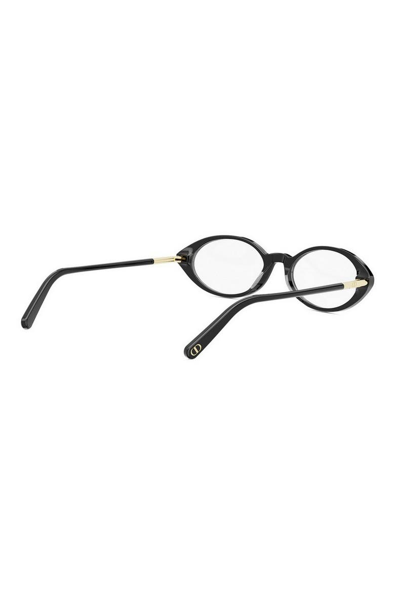 Mini CD O R8I 51mm Oval Optical Glasses, Alternate, color, SHINY BLACK