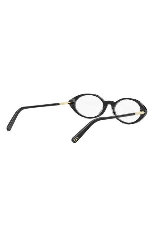Dior Mini Cd O R8i 51mm Oval Optical Glasses In Black