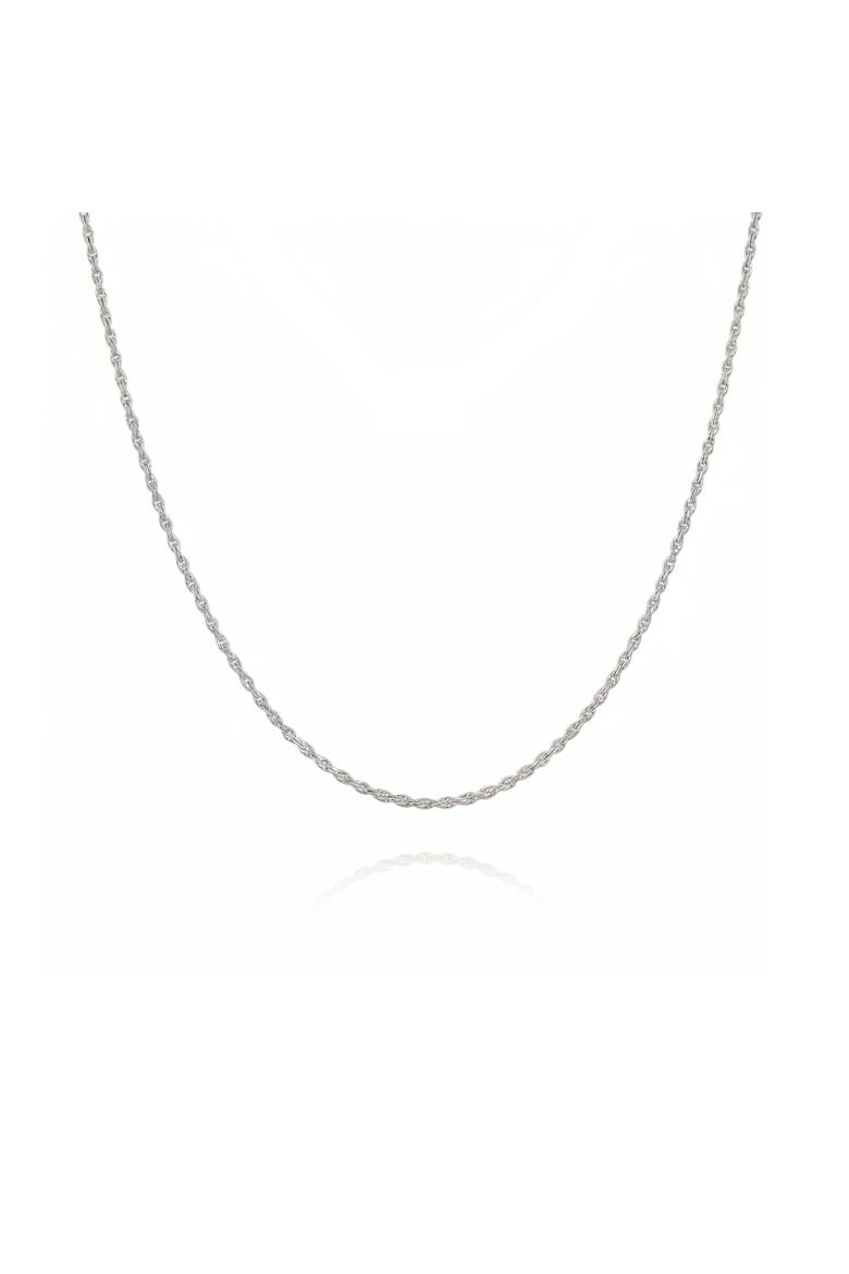 Sterling Silver Rope Chain Necklace, Main, color, Silver