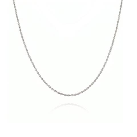 Sterling Silver Rope Chain Necklace