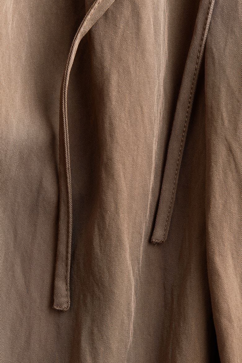 Tie-detail Balloon-leg Pants, Alternate, color, Dark beige