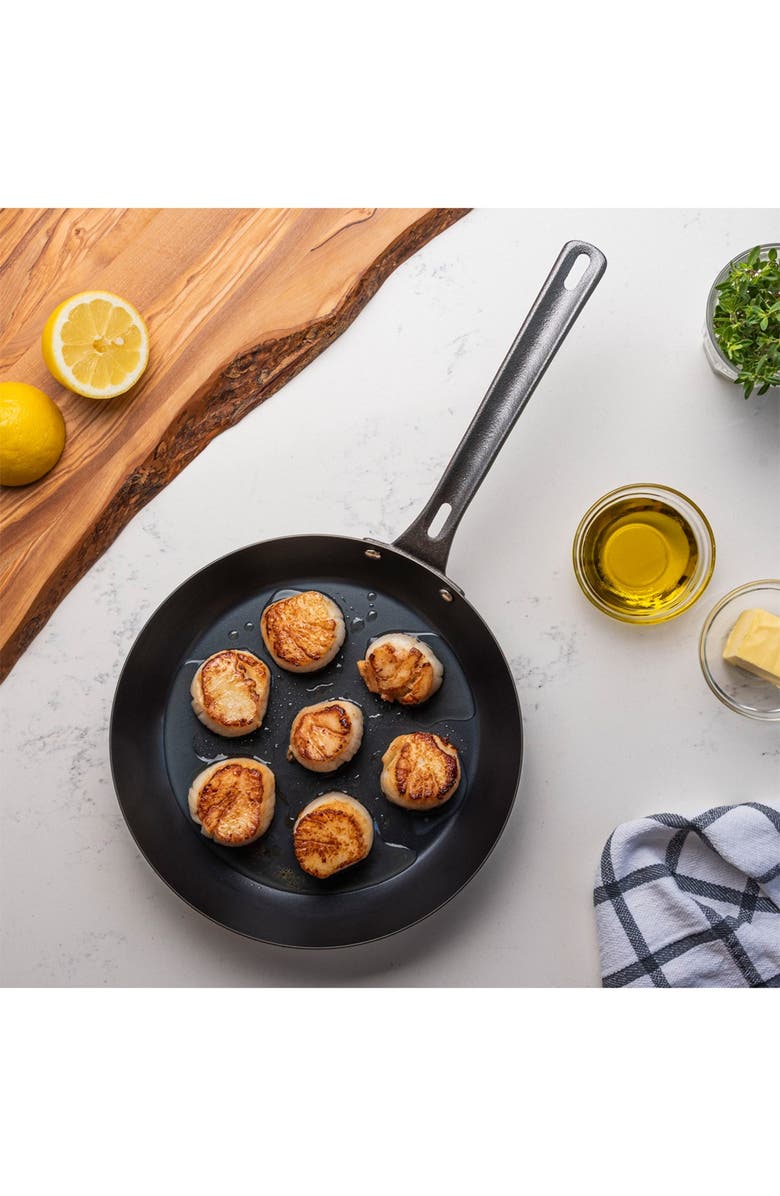 Viking Blue Carbon Steel 10" Frying Pan, Alternate, color, Black