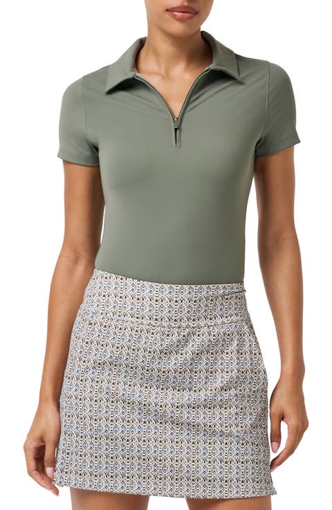 MoveKnit Private Lessons Performance Quarter Zip Polo