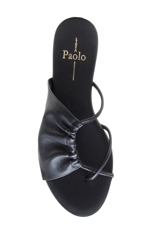 Linea Paolo Lane Toe Loop Sandal In Black