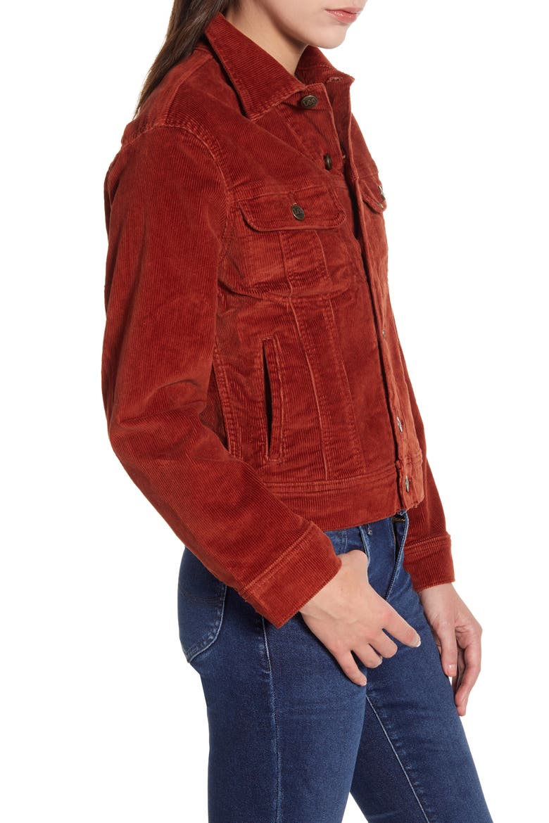 Rider Corduroy Jacket, Alternate, color, BURNT HENNA CORD