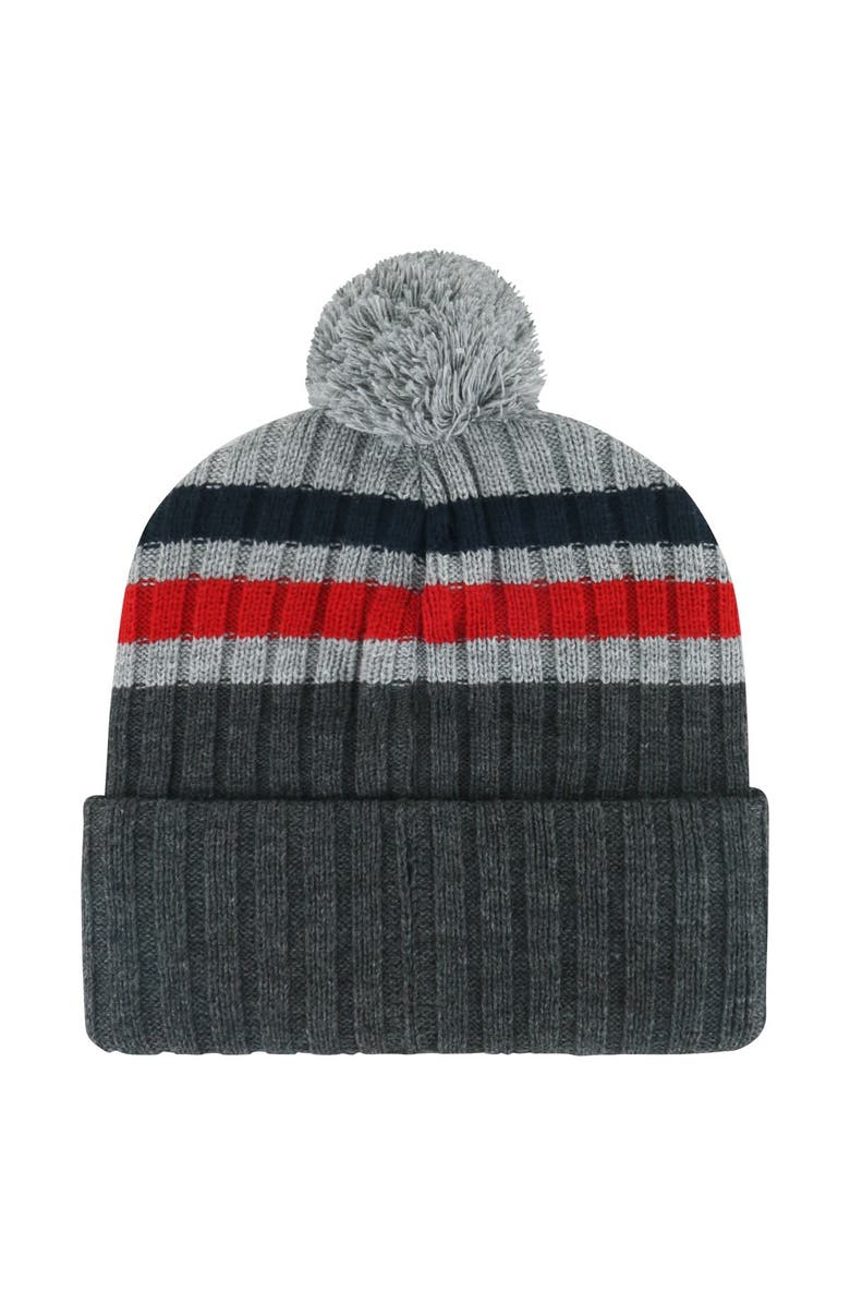 '47 Men's '47 Gray Washington Capitals Stack Patch Cuffed Knit Hat with Pom, Alternate, color, Gray