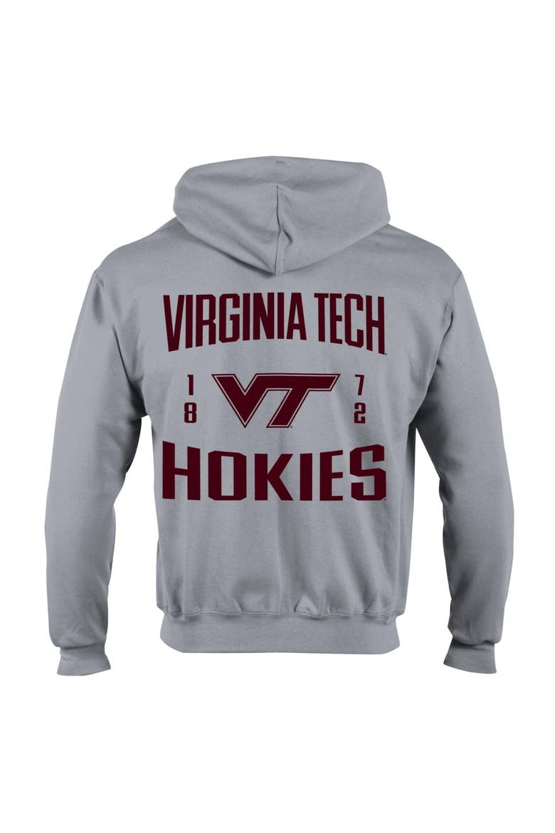 Men's Champion  Heather Gray Virginia Tech Hokies Varsity Powerblend Full-Zip Fleece Hoodie, Alternate, color, Heather Gray