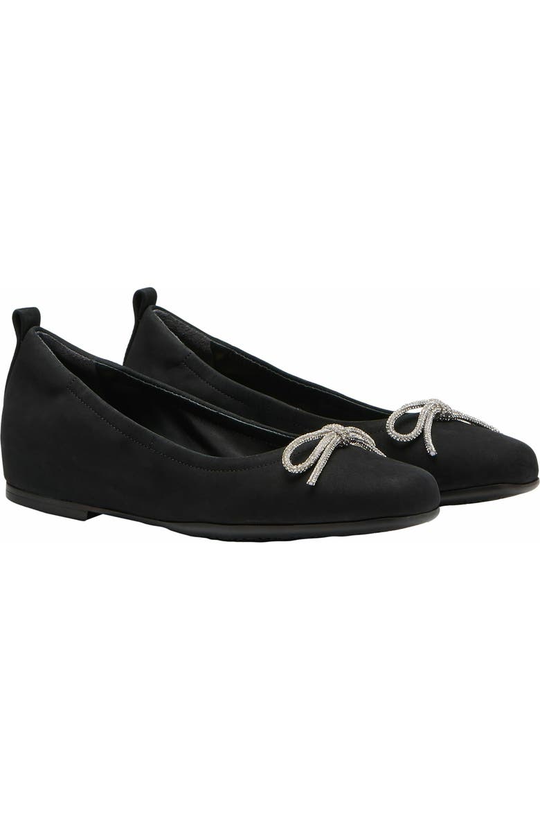 ABEO Cadence Bow Ballet Flat, Alternate, color, Black Sparkle - Metatarsal