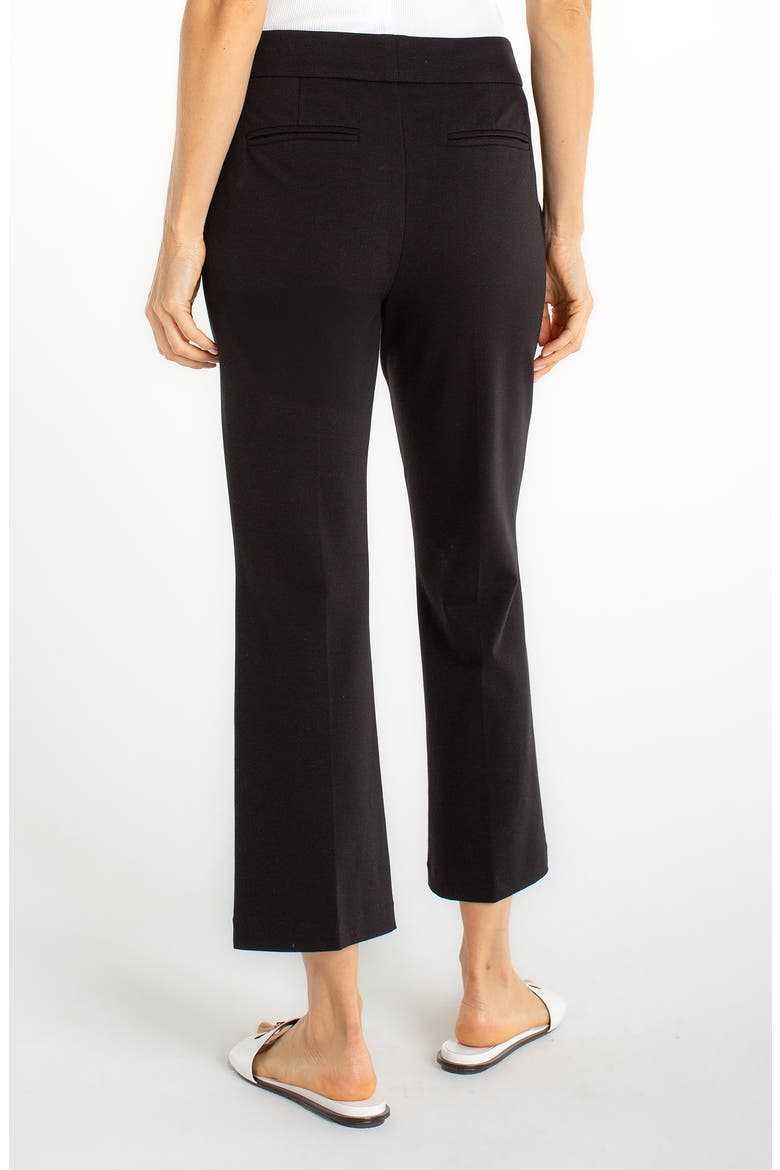 Extended Tab Waist Crop Flare Pants, Alternate, color, BLACK