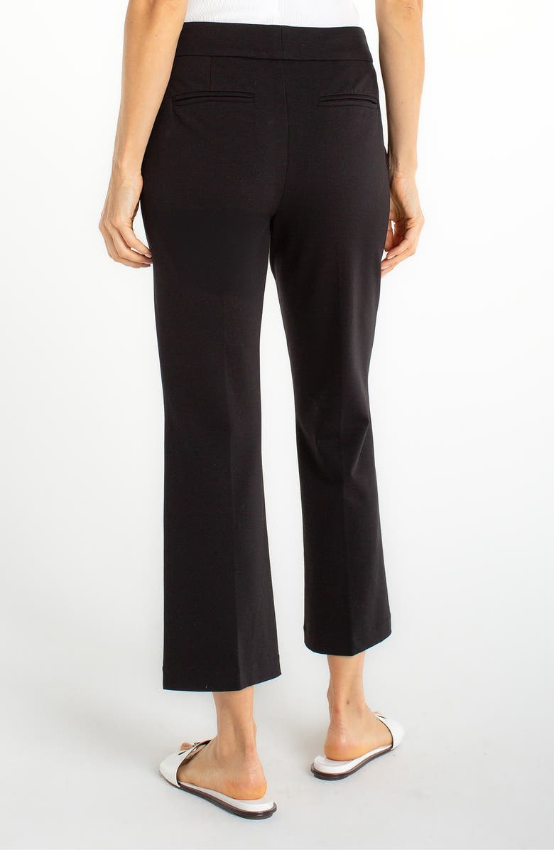 Liverpool Los Angeles Extended Tab Waist Crop Flare Pants, Alternate, color, Black