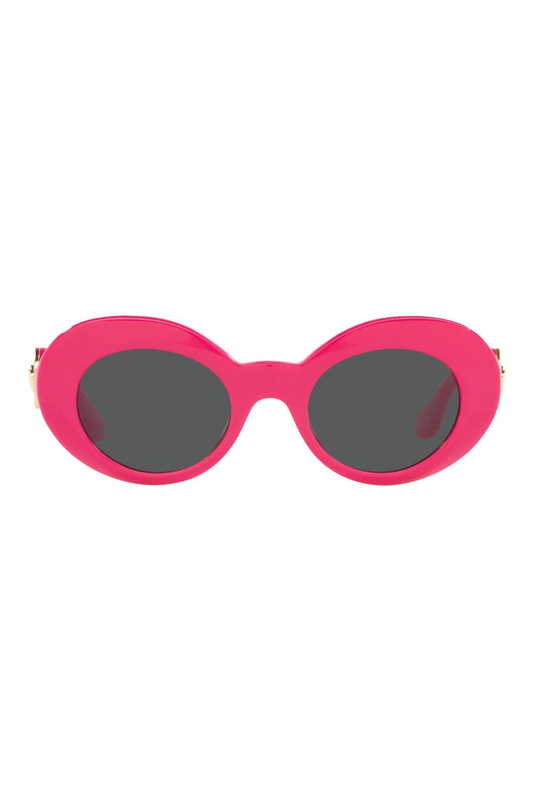 Kids' 45mm Small Oval Sunglasses, Main, color, FUCHSIA / DARK GREY