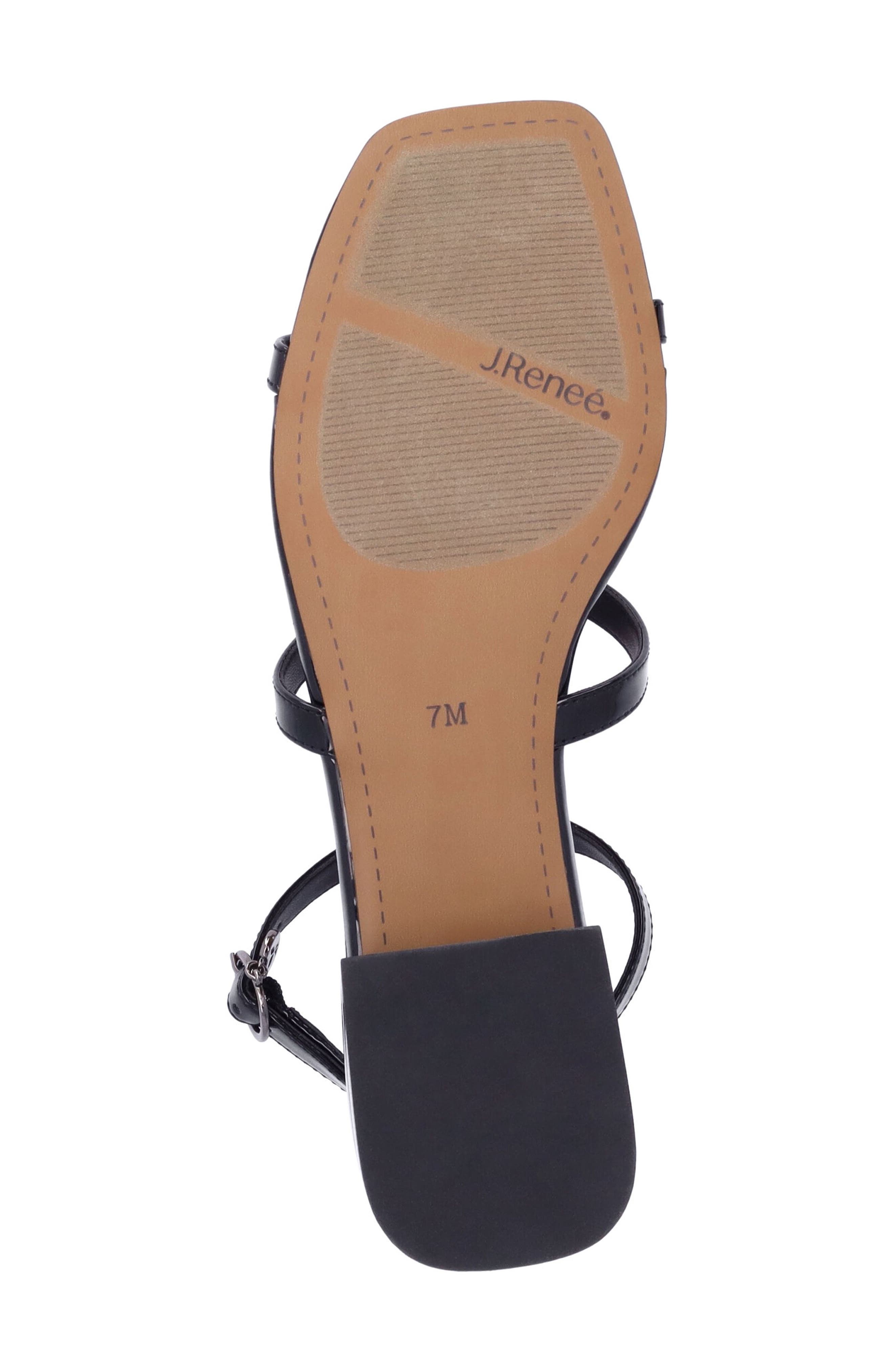 J. Reneé Heartly Strappy Sandal, Alternate, color, Black