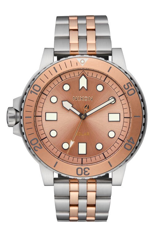 Nixon The Stinger Solar Dive Bracelet Watch, 44mm In Metallic