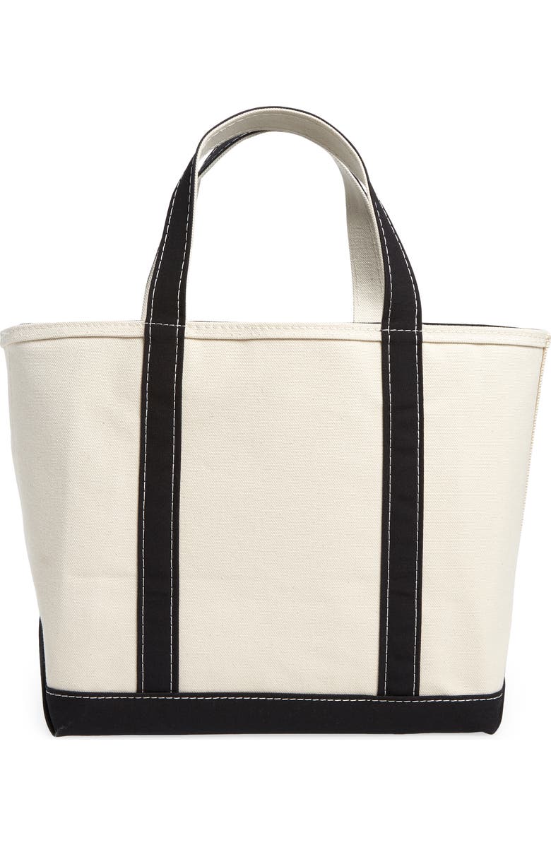 L.L.Bean Boat & Tote Zip Top Cotton Canvas Bag, Alternate, color,