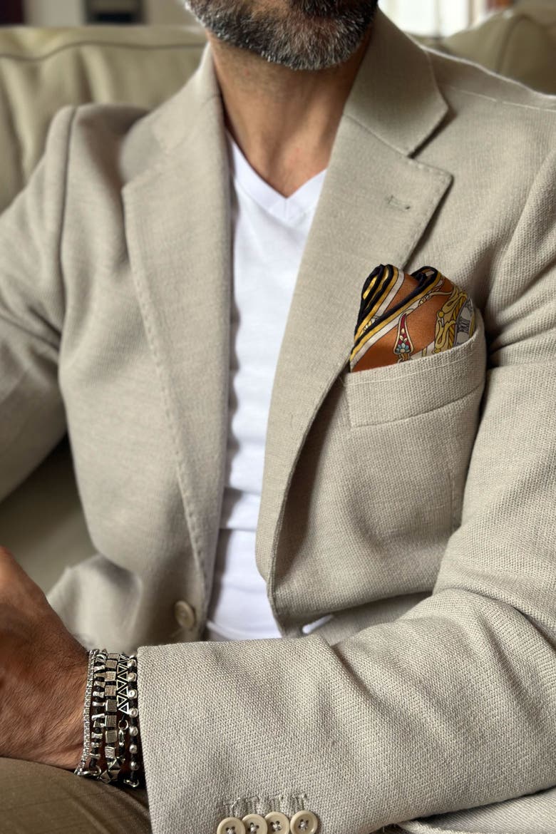 Like Clockwork - Silk Pocket Square for Men, Alternate, color, Black