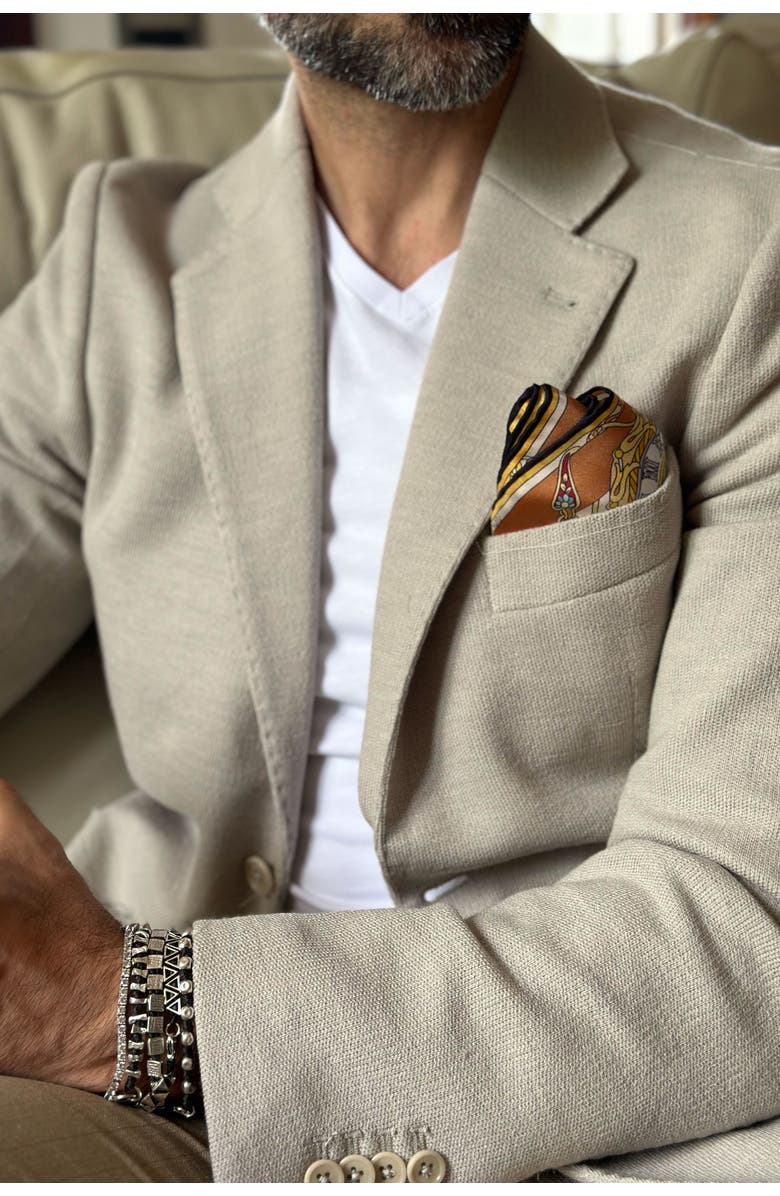 Elizabetta Like Clockwork - Silk Pocket Square for Men, Alternate, color, Black