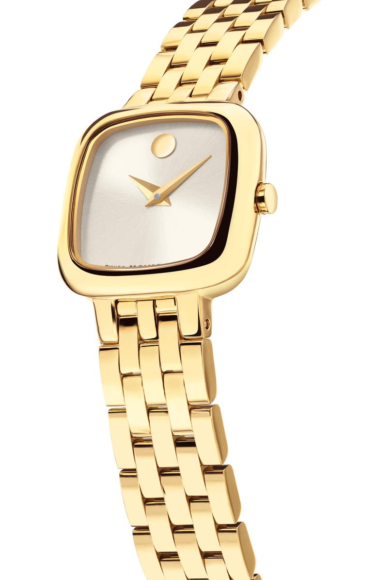 Movado Museum Classic Cushion Case Bracelet Watch, 20mm x 22mm, Alternate, color, 