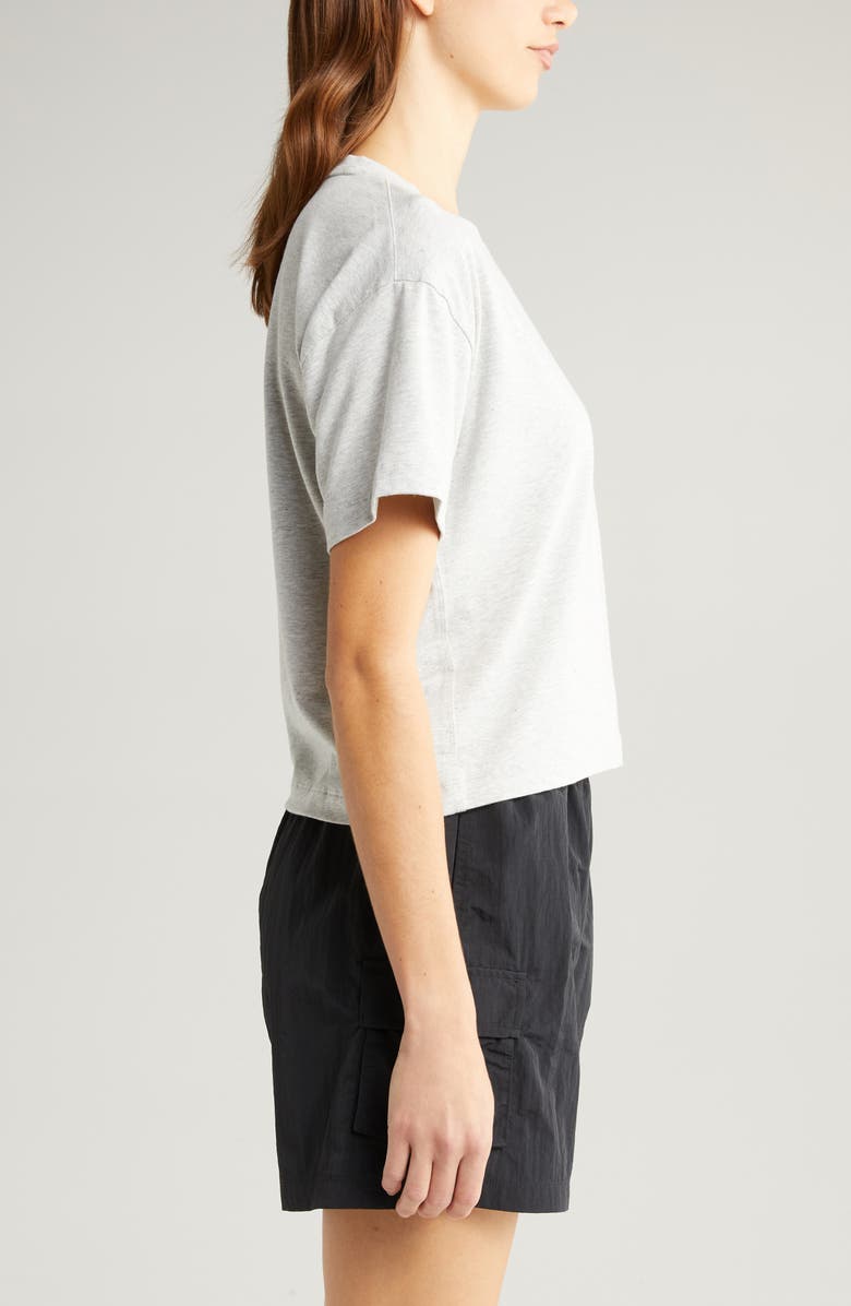 Zella New Take Crewneck T-Shirt, Alternate, color, Grey Lt Heather