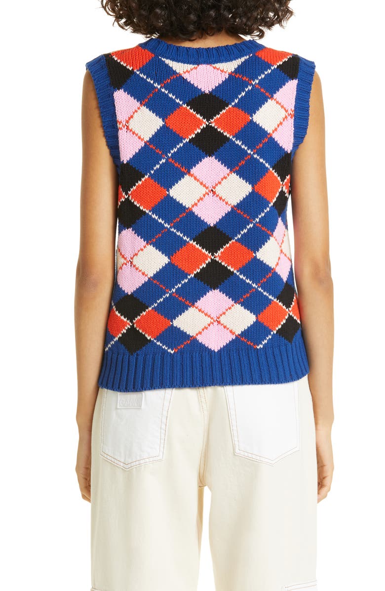 Ganni Organic Cotton Sweater Vest, Alternate, color, 