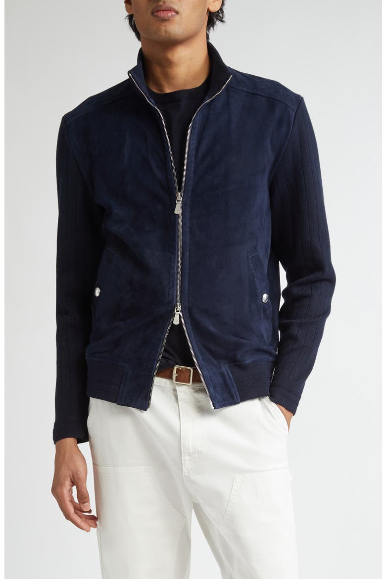 Suede Jacket, Main, color, 11 BLUE