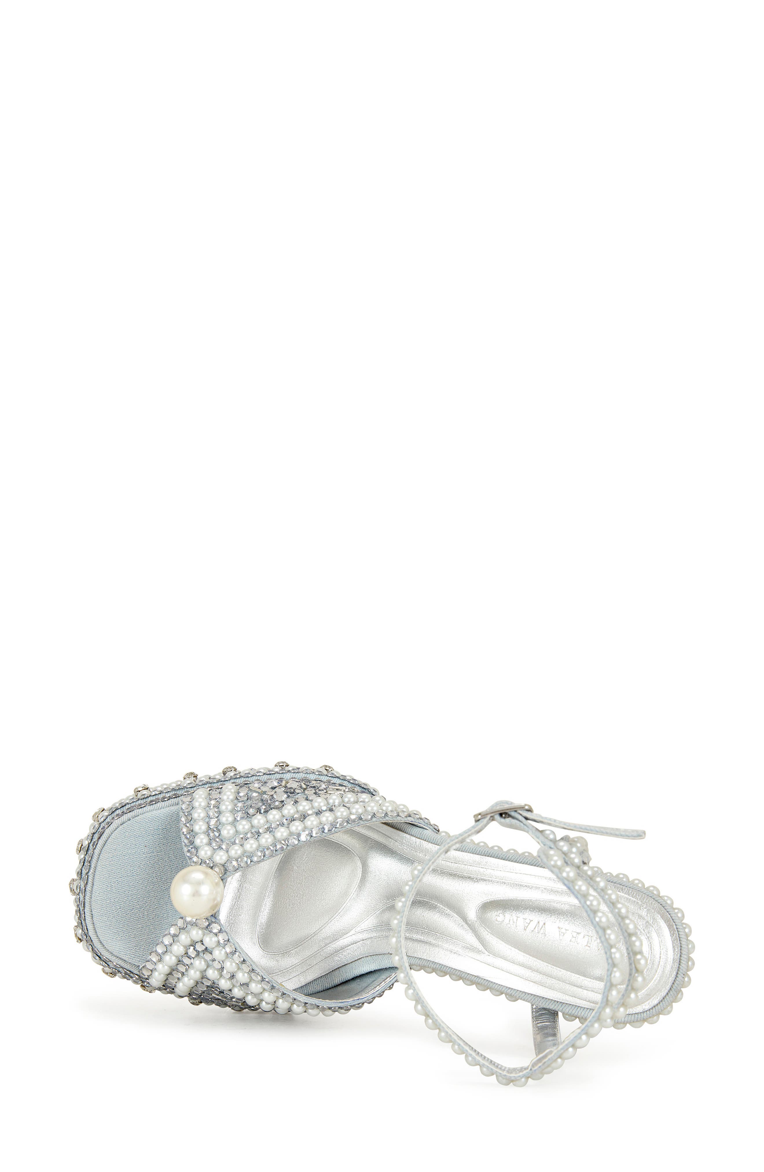 AZALEA WANG Something Blue Ankle Strap Platform Sandal, Alternate, color, 