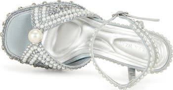 Something Blue Ankle Strap Platform Sandal