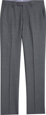 Berle Flat Front Tropical Weight Wool Dress Pants