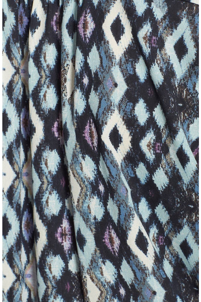 Lush 'Kendal' Print Surplice Faux Wrap Dress, Alternate, color, IVORY/ PURPLE PRINT