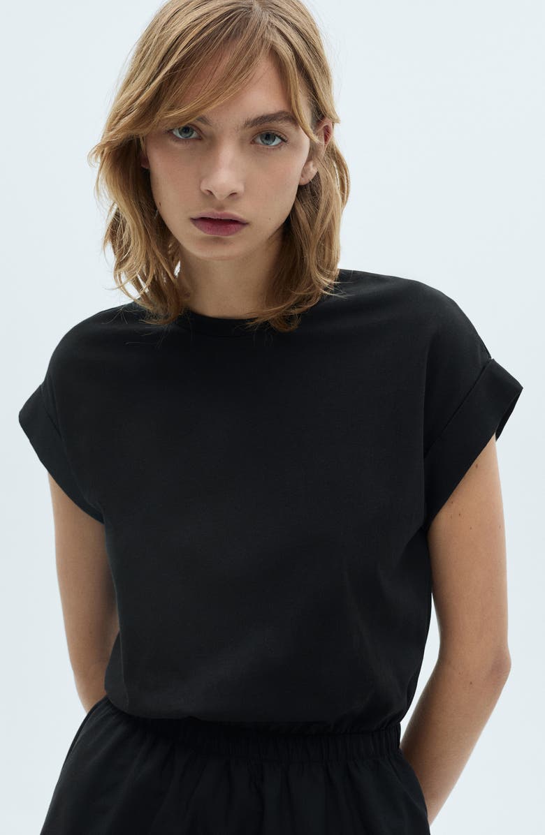 MANGO Cotton Knit A-Line Dress, Alternate, color, 