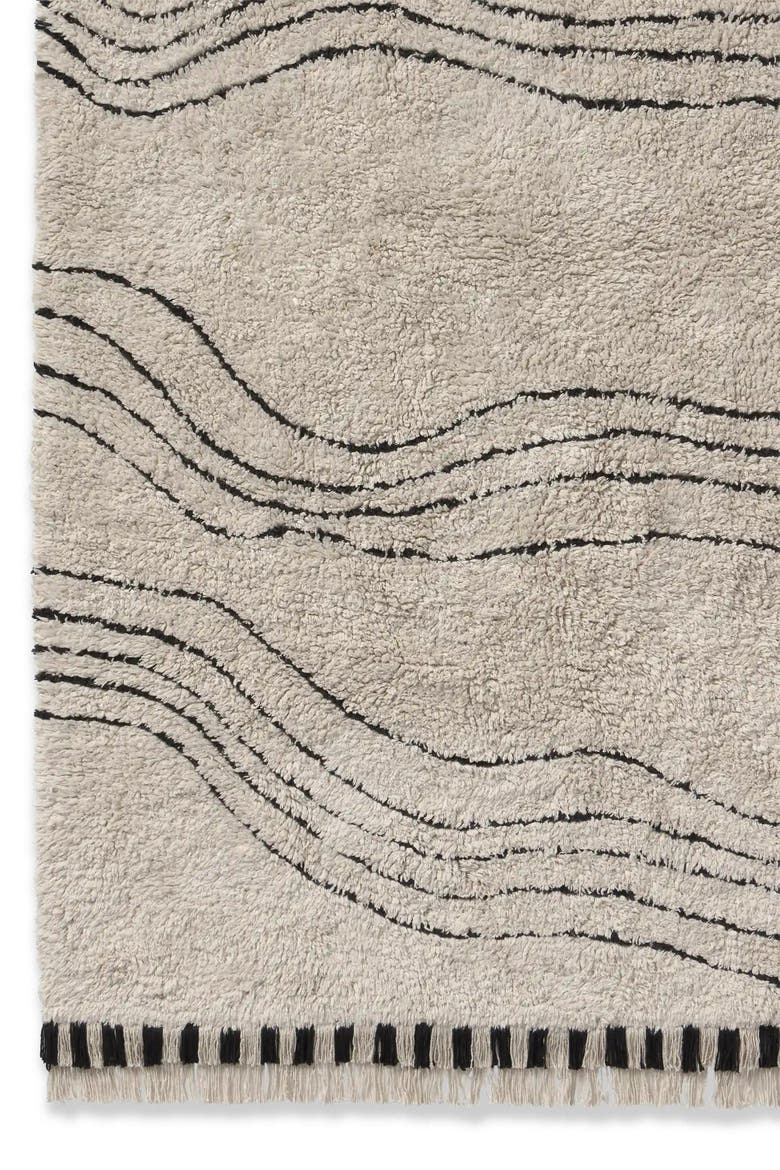 Washable Play Rug Musical Notes Natural Black, Alternate, color, Natural, Black