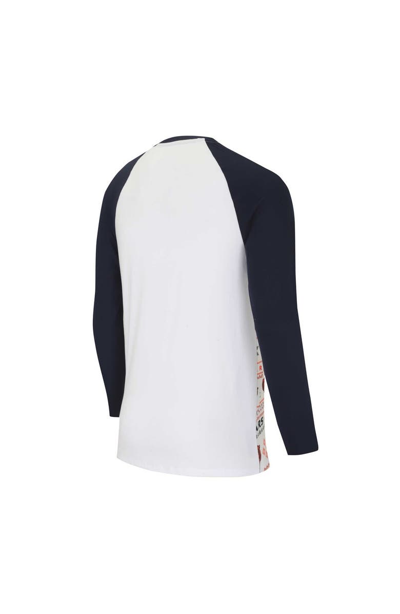 CONCEPTS SPORT Men's Concepts Sport White/Navy Chicago Bears Tinsel Raglan Long Sleeve T-Shirt & Pants Sleep Set, Alternate, color, 